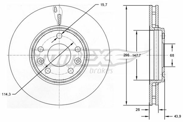 Brzdový kotouč TOMEX Brakes